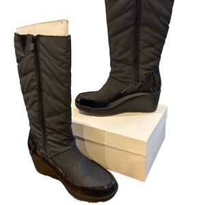 Nine West Quilted snow boots, sz 6, black